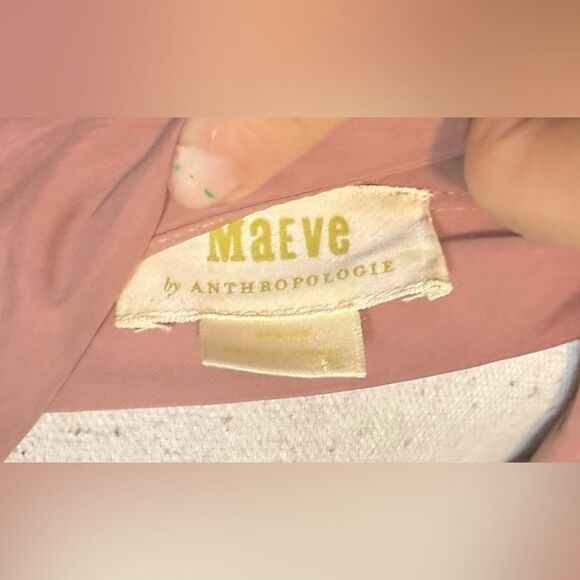 Anthropologie + Maeve Button-Front Taffeta Dress - Picture 5 of 6